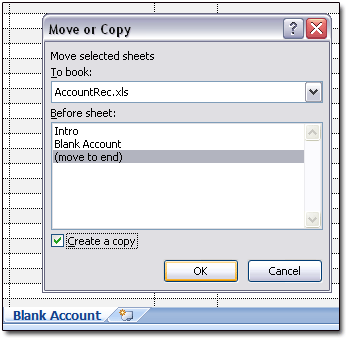 Account Receivable Spreadsheet