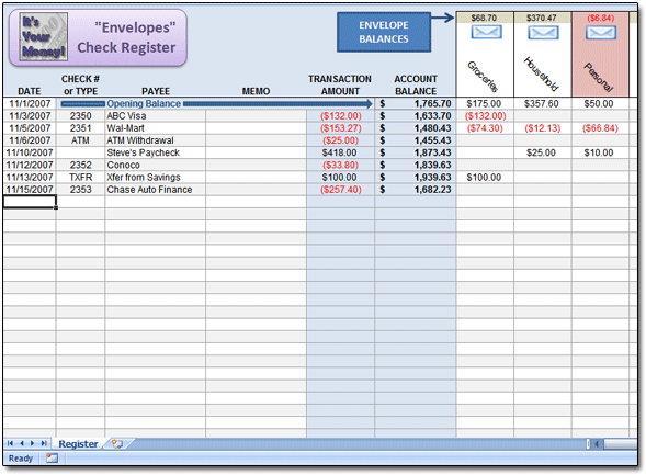 Microsoft Templates Bank Register