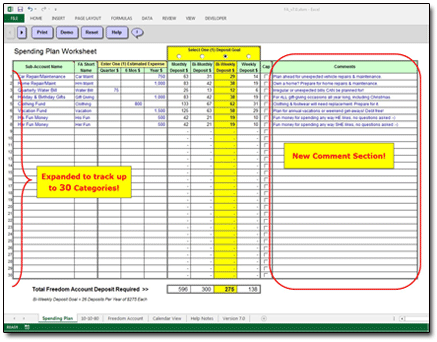 Spending Plan Worksheet