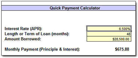 Quick Payment Calculator