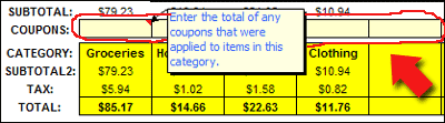 Coupon-entry Section.
