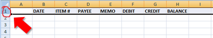 Select an entire row (range).