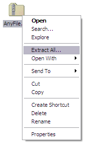 Drop-down menu selection.