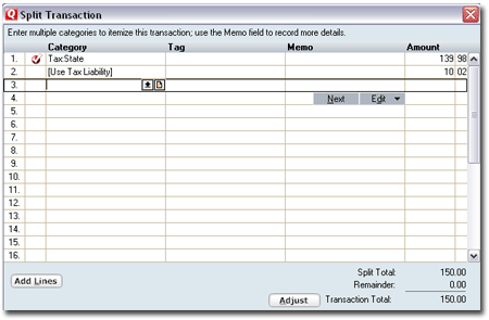 Set up the payment to relieve our Liability account.