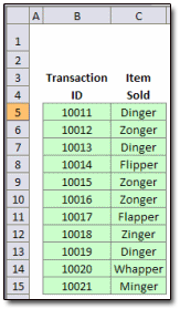 Excel Table