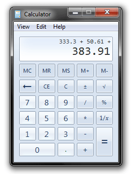 Windows 7 Calculator